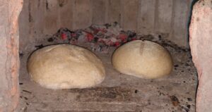 Bread in beehive oven