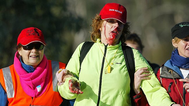 Duck protester shot in face | Herald Sun