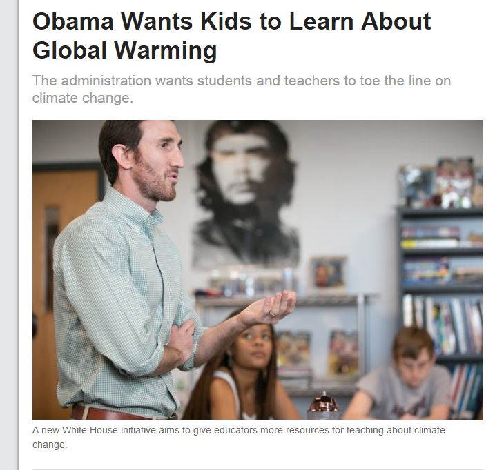 Obama Wants Kids to Learn About Global Warming