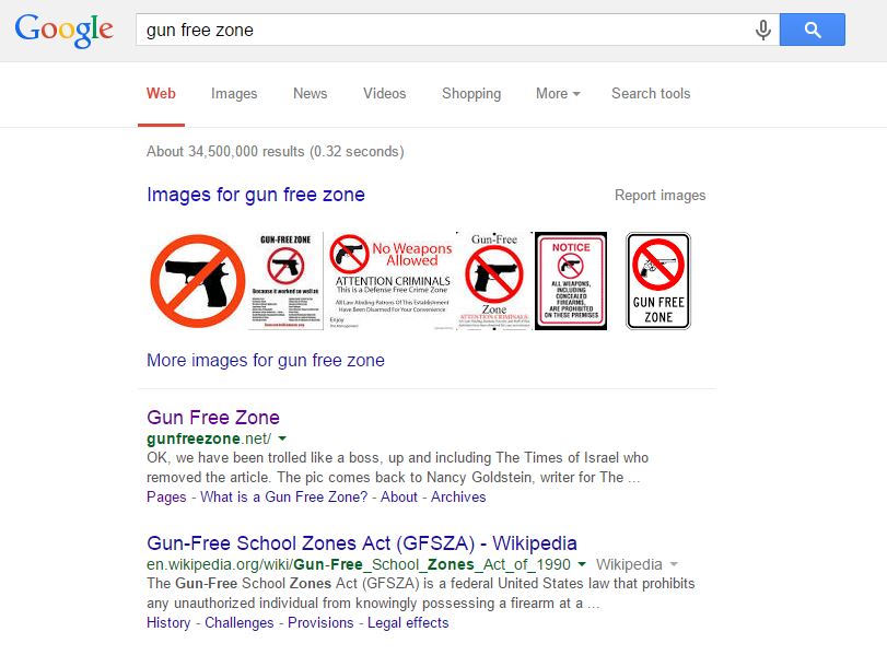 Google Gun Free Zone