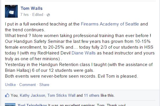 Tom Walls Female firearm classes