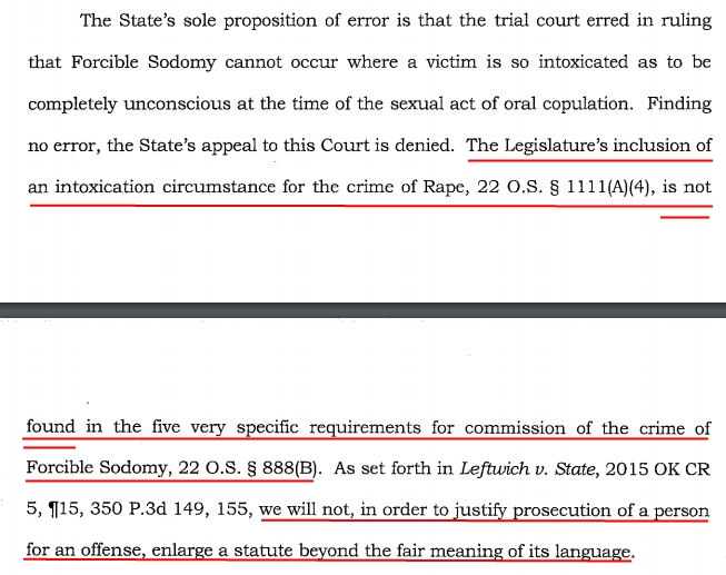 Oklahoma Rape case